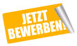 Vektor: Jetzt bewerben! Aufkleber orange Jetzt bewerben! Aufkleber orange