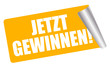 Jetzt gewinnen! Aufkleber orange