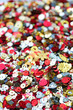 close up of sequins