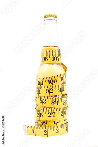 Photo: Beer Bottle Wrapped with Tape Measure Beer Bottle Wrapped with Tape Measure