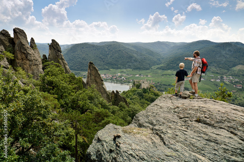 Foto: Wanderfamilie in der Wachau Wanderfamilie in der Wachau