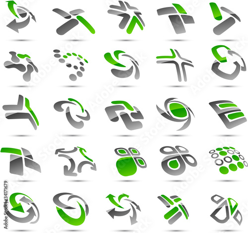 Vector: Big collection of company signs. Big collection of company signs.