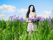 Lady in a flower meadow Lady in a flower meadow