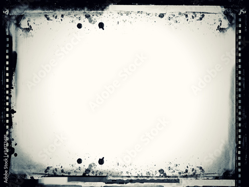 Illustration: Grunge film frame with space for your text or image Grunge film frame with space for your text or image