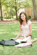 young college student with study materials young college student with study materials