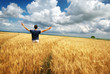 Man in yellow meadow