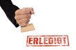 Foto: Erledigt Stempel Erledigt Stempel