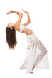 beautiful woman in the active arabic dance