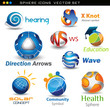 Vektor: set of vector sphere concepts set of vector sphere concepts