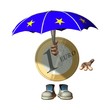 Illustration: Euro mit Rettungsschirm Euro mit Rettungsschirm