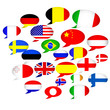 Vector: talk balloons, representing different languages talk balloons, representing different languages