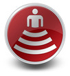 Red Glossy Icon "Amphitheater"