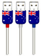 set of Australia usb isolated on white background