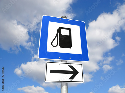 Photo: Schild Tankstelle Schild Tankstelle