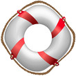 twisted red life buoy