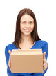 attractive businesswoman with cardboard box attractive businesswoman with cardboard box