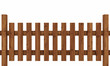 Illustration: 3D Holzzaun - dunkelbraun freigestellt 03 3D Holzzaun - dunkelbraun freigestellt 03