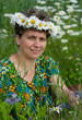 woman with flowers
