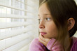 Serious Child Gazing Out Window Serious Child Gazing Out Window