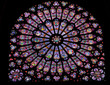 Stained glass window in Notre dame