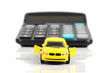 Toy car and calculator Toy car and calculator