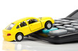 Toy car and calculator