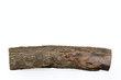 Close-up of isolated stub log with wooden texture