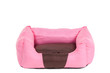 Pink cot for small pets (cats and dogs) isolated on white