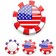 set of abstract america casino chips