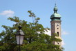Alte atraßenlaterne vor Hl. Geist Kirche auf dem Viktualienmarkt
