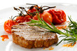 Grilled steak and vegetables