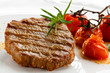 Grilled steak and fried toamtoes