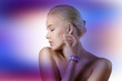 bolond girl make up with gem stone