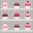cupcakes on the shelf
