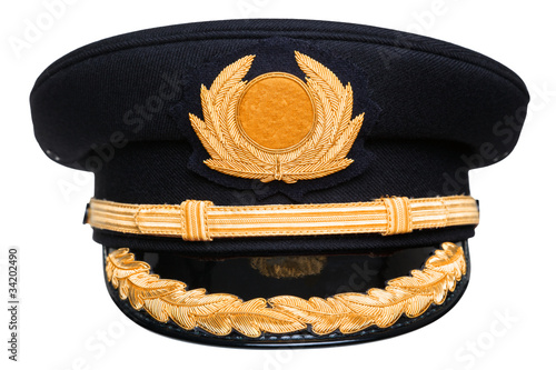Photo: Pilots hat isolated Pilots hat isolated
