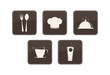 Icons set for restaurant, cafe and bar
