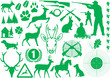 Vektor: Jagd silhouette grün Jagd silhouette grün