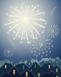 fireworks in the city