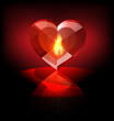 flaming heart-crystal
