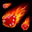 Vektor: Dice in fire Dice in fire