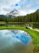 Alpine summer lake view
