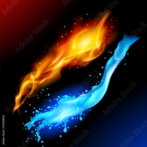 Vektor: Fire and water Fire and water