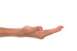 Hand aufhalten