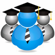 Graduation students icons