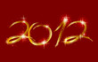 Christmas background with glow 2012. Vector