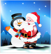Babbo natale con pupazzo di neve-Santa Claus with Snowman