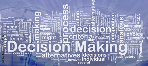 Illustration: Decision making background concept Decision making background concept
