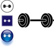 barbell weights symbol sign and button barbell weights symbol sign and button
