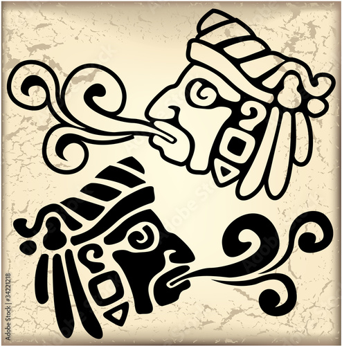 Vector: Ornament in style of the Maya Ornament in style of the Maya