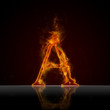 Illustration: Texteffekt Flammen A Texteffekt Flammen A